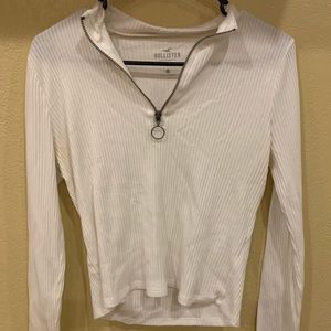Hollister Ribbed Half Zip Long Sleeve L